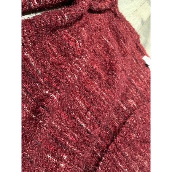 Knox Rose Womans S Hairy Sweater Rusty Red Open Cardigan - Picture 3 of 7